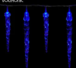 VOTRONIC Lichtslangen^Voltronic Kerstverlichting - Ijspegel Verlichting - 40 Ijspegels - 10.5 Meter Kabel - Blauw