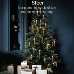 VOTRONIC Lichtslangen^Voltronic Kerstverlichting - Led Ijspegel Verlichting - Kerstverlichting Ijspegel Buiten - 40 Ijspegels - 10.5 Meter Kabel - Wit
