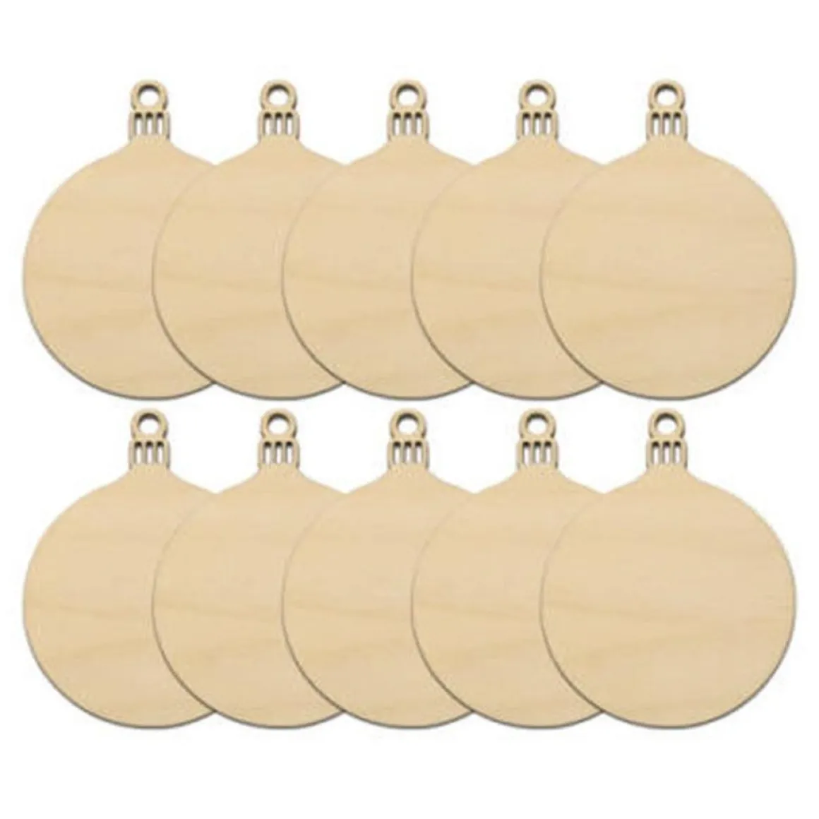 Merkloos Weijerzee Houten Kerstballen - Zelf In Te Kleuren - Set Van 10 Stuks Best Sale