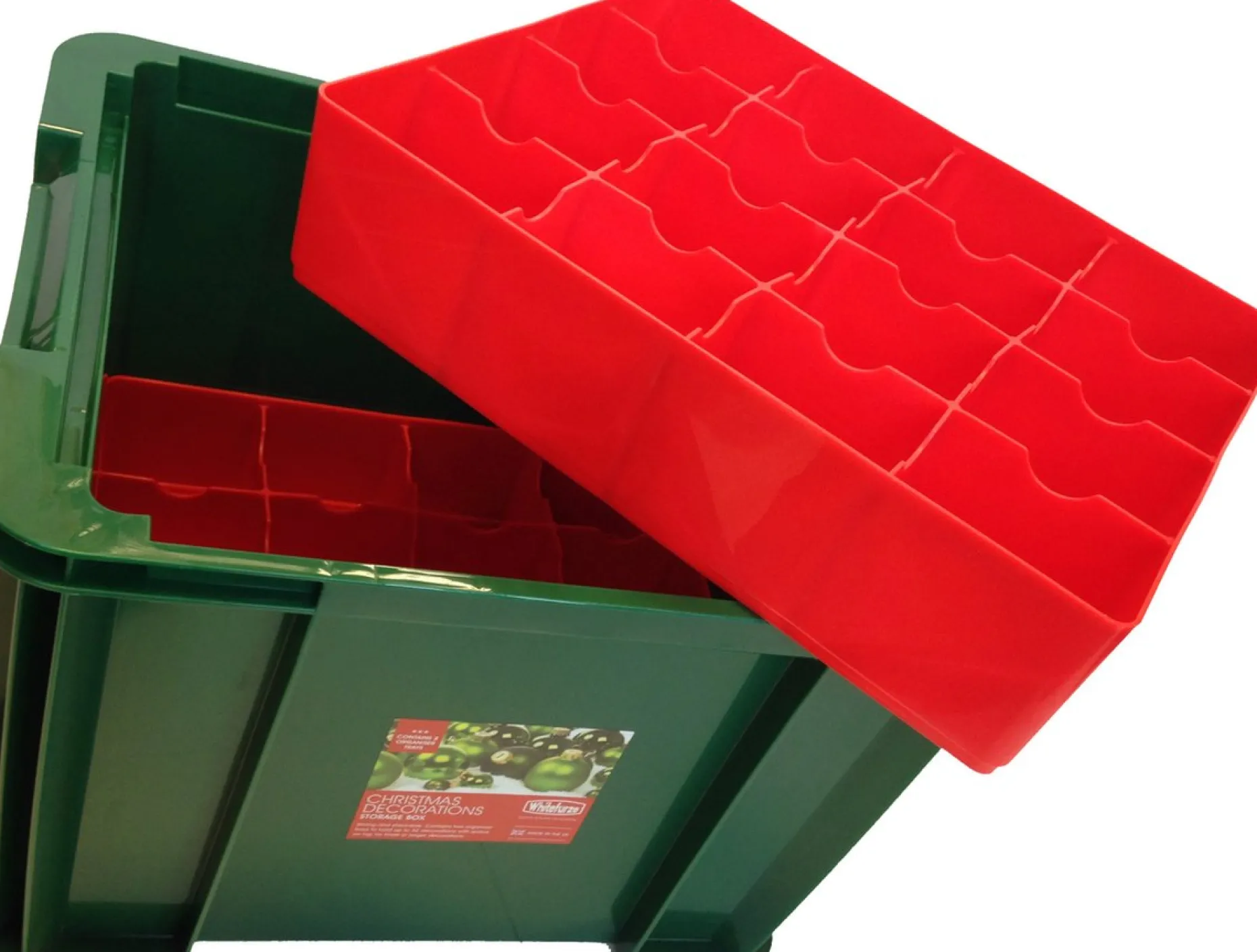 Whitefurze Kerstspullen Opbergers^ Kerstballen Opruimen Opbergbox 36 Liter - Kerstballen Opruimen/Opbergen