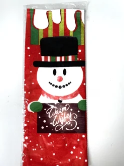 Non Merk Wijnflessok- Kerstsok- Kerstdecoratie- Decoratie -Diner- Wijn- Fles- Kerstcadeau- Wijnfleshouder Store