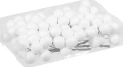 Othmara decorations 10X Bundeltjes Met 8X Te Glitter Mini Kerstballen Stekers Kunststof 3 Cm - Kerststukje Maken Onderdelen Wit Shop
