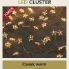 Anna's Collection Kerstlichtsnoeren^2X Cluster Draadverlichting Met Timer 100 Sterren Op Batterij Wit - Kerst Lichtsnoer Lichtdraad Met Sterren Lampjes