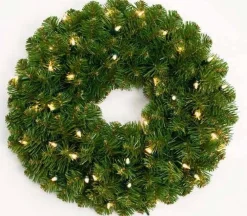 KJ Kunstkerstbomen 5X Dakota Kerstkrans - Met 300 Takken - 100 Led Lampjes - O 90 Cm Cheap