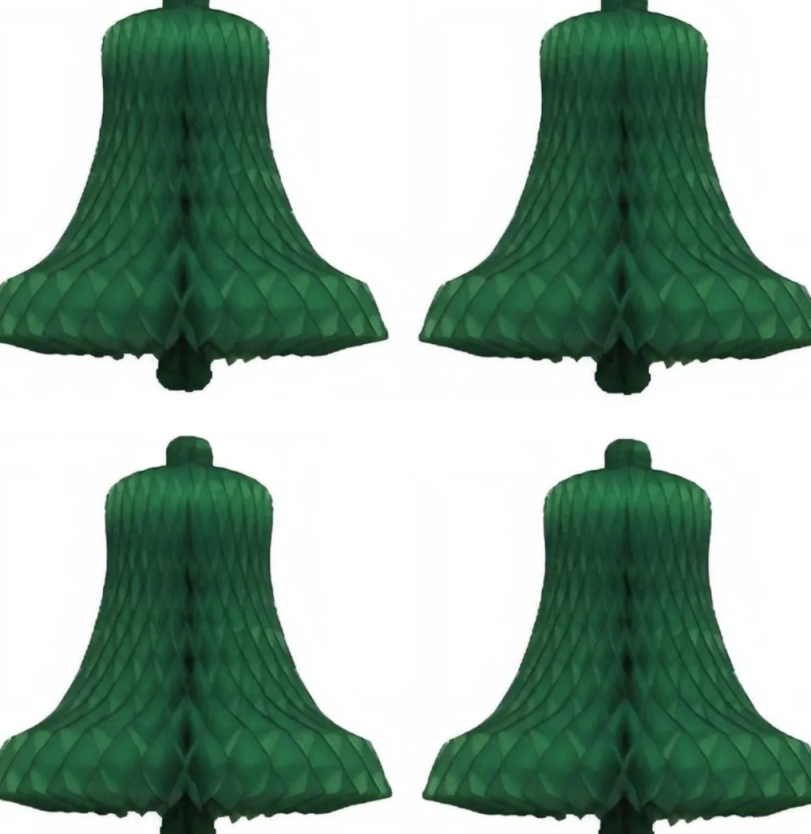Bellatio Decorations 8X Decoratie Kerst Versiering Kerstklokjes Groen 16 Cm - Kerstversiering / Boomversiering Kerstklokken Sale