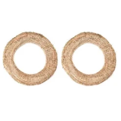 Merkloos 2X Decoratie Krans Van Stro 40 Cm - Diy Kransen Maken - Kerst Deurkrans - Herfststukje Maken Discount