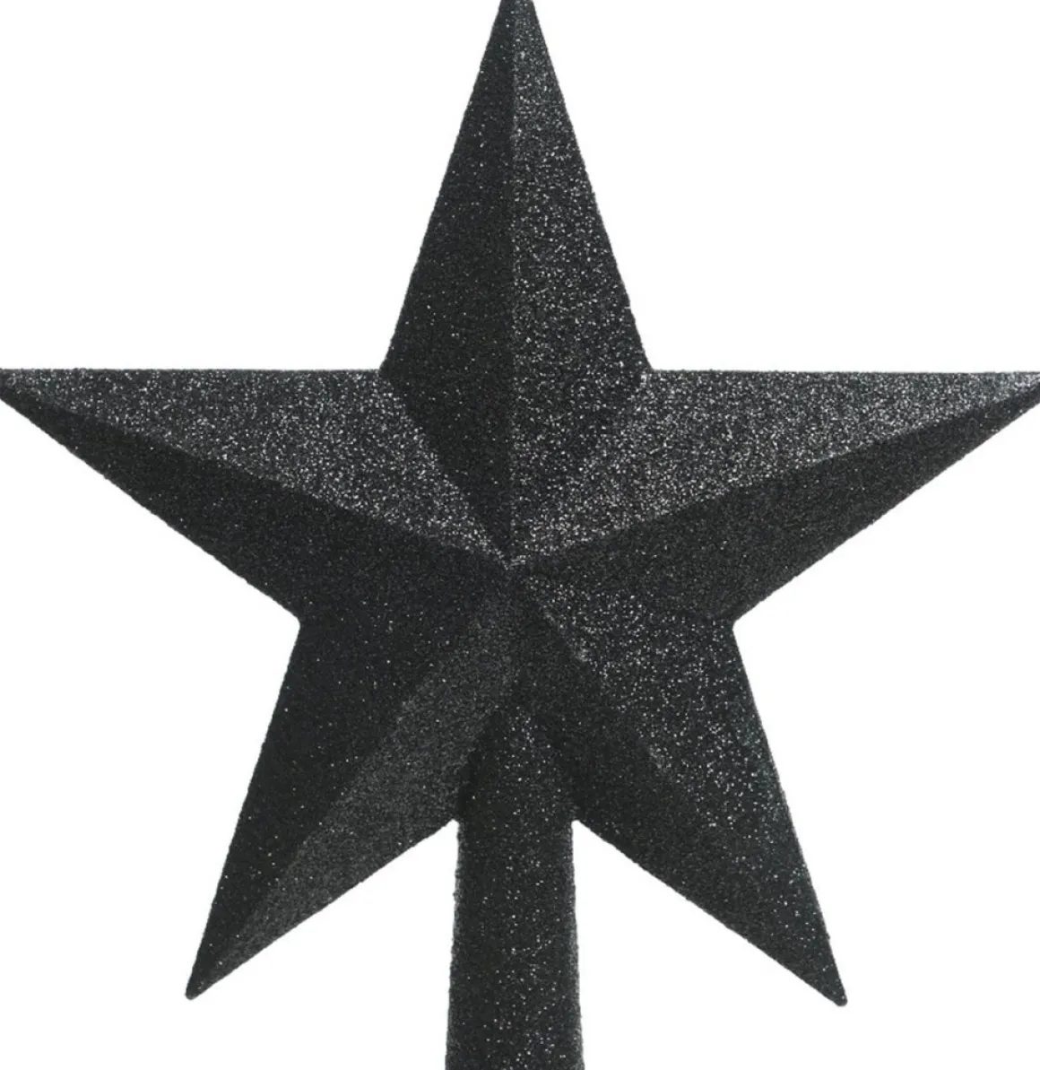 Decoris 1X E Glitter Ster Kerstboom Piek Kunststof 19 Cm E Kerstboom Versieringen Zwart Online