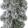 Everlands 1X Groene Dennen Guirlandes / Dennenslingers Met Sneeuw 270 X 20 Cm - Kerstslingers / Dennen Slingers Best