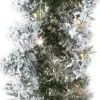Merkloos 1X Groene Dennenslingers Frosted Met Verlichting 270 Cm - Kerstslingers / Dennen Slingers Met Licht/Lampjes Flash Sale