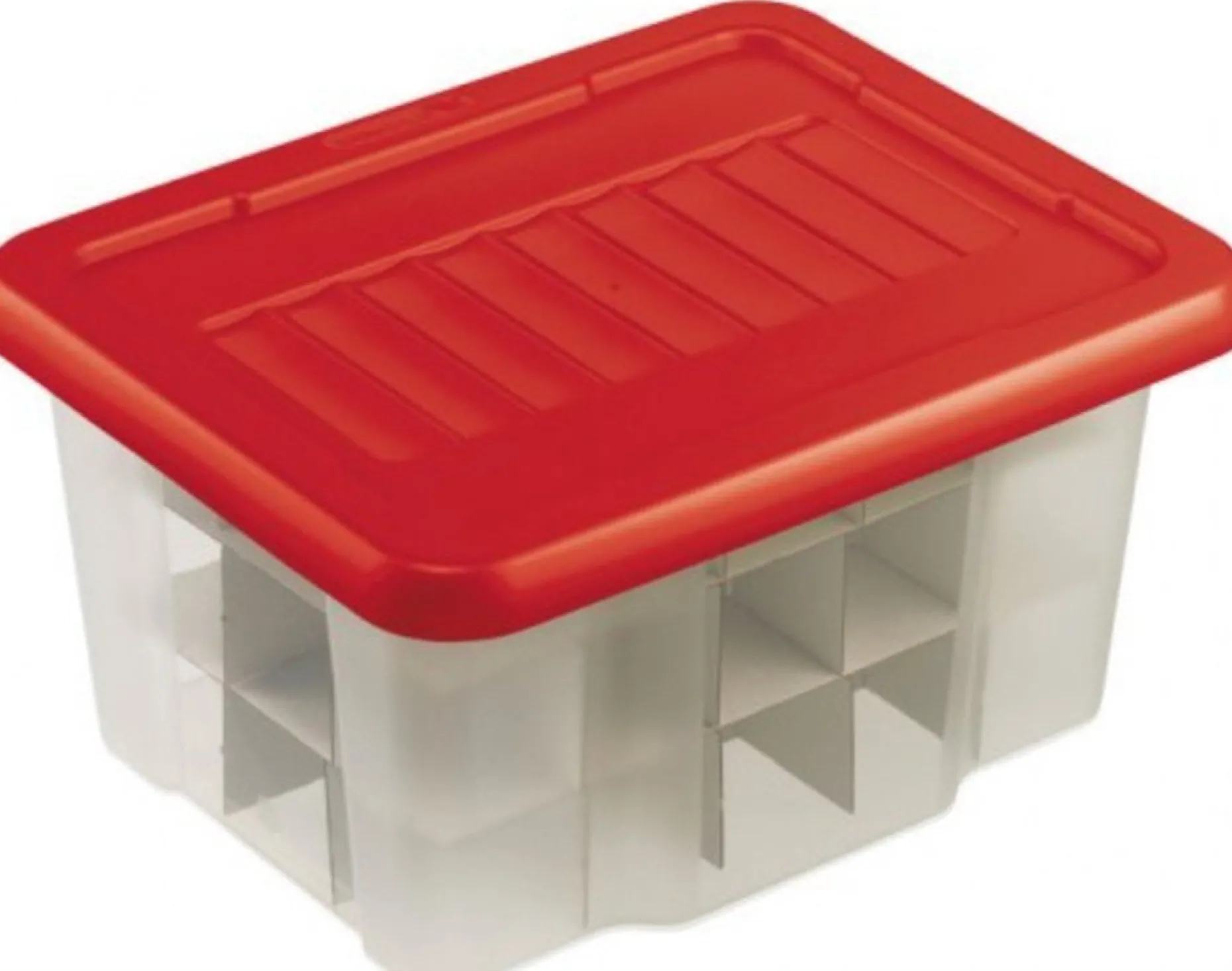 Bellatio Decorations Kerstspullen Opbergers^2X Kerstballen Opruimen Opbergboxen 24 Liter - Voor 45 Kerstballen Per Box - Kerstversiering/Kerstdecoratie Kerstballen Opruimen/Opbergen