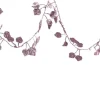 Othmara decorations 1X Kerstboom Glitter Guirlandes/Slingers Met Bladeren Lichtroze 200 Cm - Kerstslingers/Kerst Guirlandes Fashion