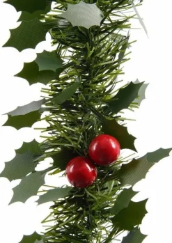 Merkloos 3X Kerst Hulst Folie Slingers 270 Cm - Kerstslingers - Kerstversieringen Best