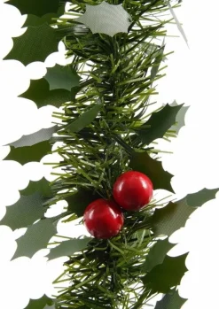 Decoris 2X Kerstslingers Guirlande Groen Hulst 270 Cm Flash Sale