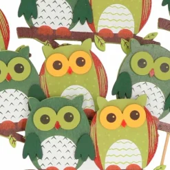 Othmara decorations 6X Kerststukje Onderdelen Stekers Met Groene Uilen 8,5 Cm - Kerststukje Maken Onderdelen Cheap