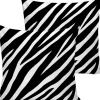 De Groen Home 2X Kussenhoes Voor Sierkussen - Zwart&Wit Zebra Patroon - Velvet- 45X45 - Kussensloop - Aan Beide Zijdig Bedrukt Zwart & Wit Best