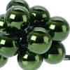 Decoris 10X Mini Glazen Kerstballen Kerststekers/Instekertjes Donkergroen 2 Cm - Donkergroene Kerststukjes Kerstversieringen Glas Flash Sale
