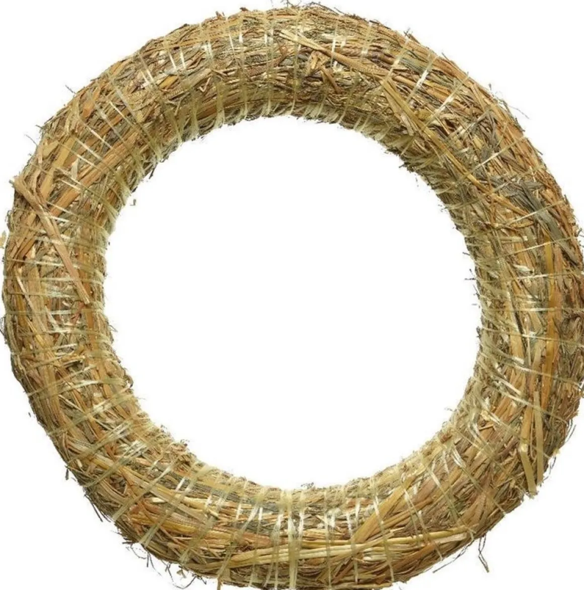 Merkloos 2X Stro Kerstkrans Om Te Decoreren 20 Cm - Kerst Deurkransen - Strokransen Online