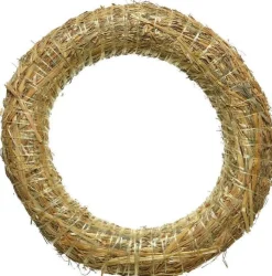 Merkloos 3X Stro Kerstkrans Om Te Decoreren 20 Cm - Kerst Deurkransen - Strokransen Sale