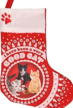 Merkloos 3X Stuks Katten/Poezen Kerstsokken I Have Been A Very Good Cat - Kerstsokken Voor Huisdieren - Kerstsokken Voor De Kat/Poes Best