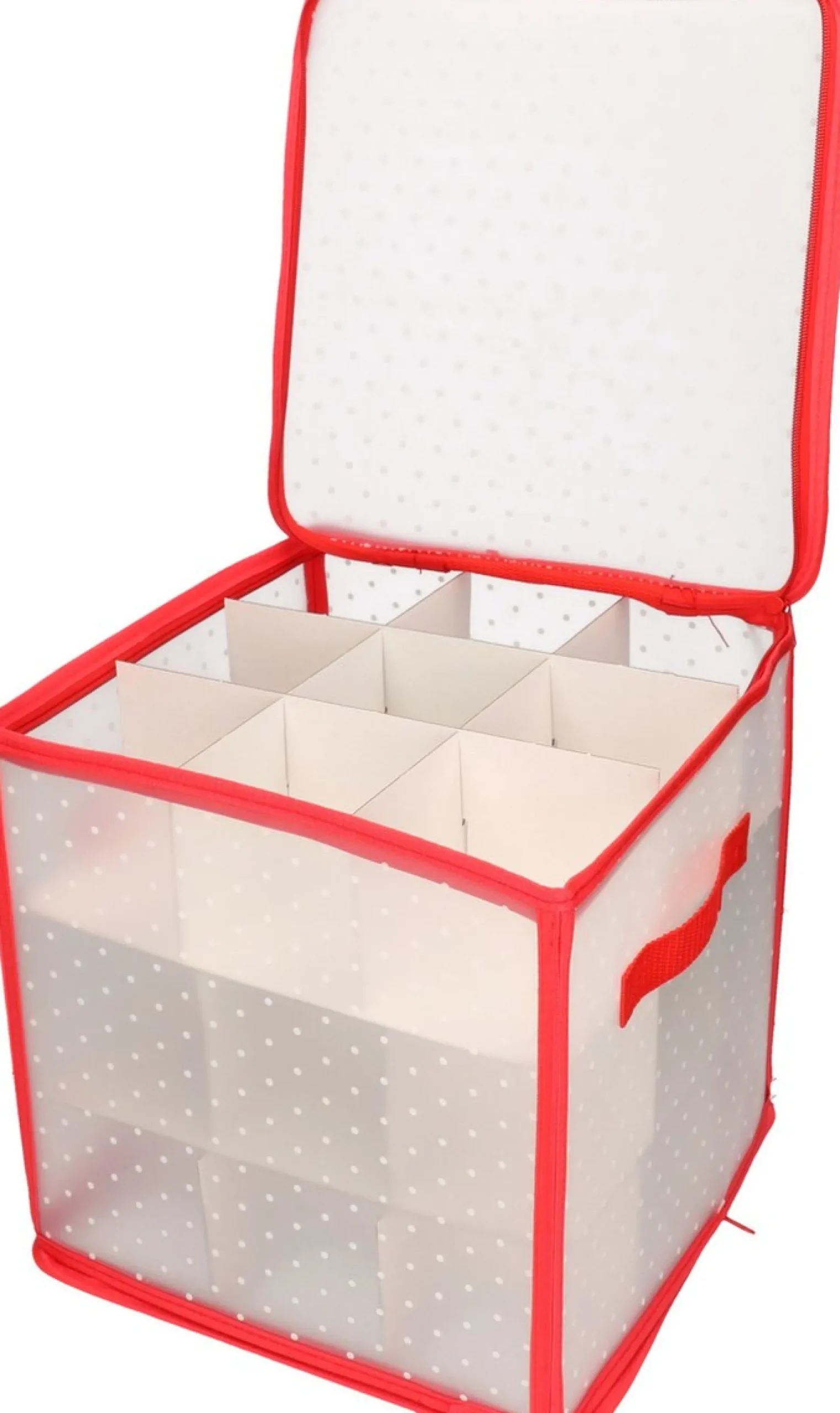 Bellatio Decorations Kerstspullen Opbergers^2X Stuks Kerstballen Opruimen/Opbergen Opbergboxen 31 X 31 X 31 Cm - Kerstversiering Opbergdozen