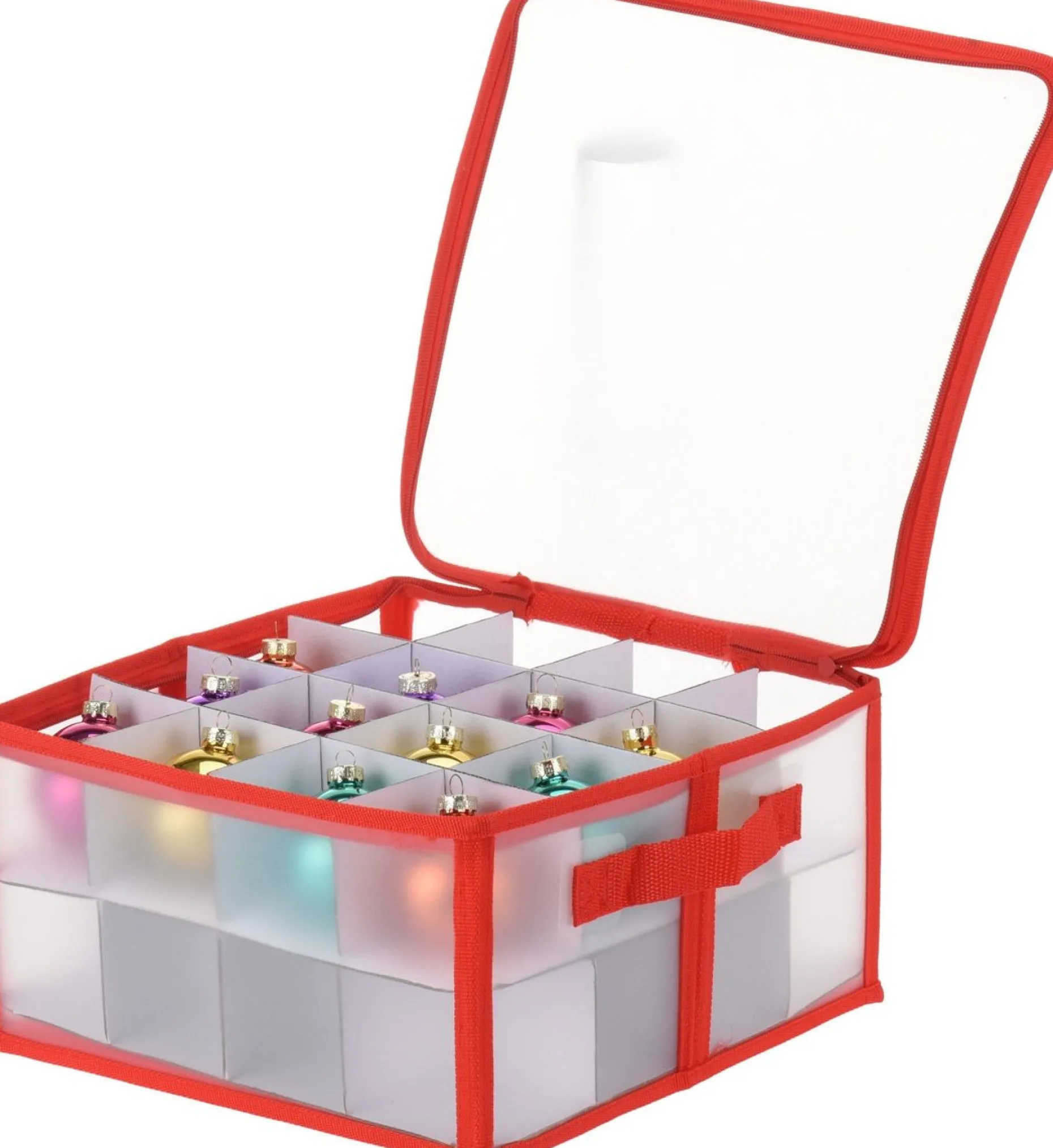Merkloos Kerstspullen Opbergers^2X Stuks Kerstballen Opruimen/Opbergen Opbergboxen 30 X 30 X 15 Cm - Kerstversiering Opbergdozen Voor 32X Kerstballen