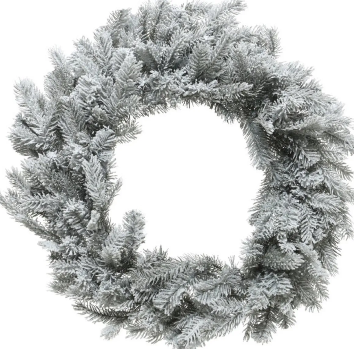 Decoris 2X Stuks Kerstkransen/Dennenkransen Groen Met Sneeuw 50 Cm - Dennenkransen/Deurkransen Kerstversiering Hot