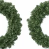 Decoris 2X Stuks Kerstkransen/Dennenkransen Groen 35 Cm - Dennenkransen/Deurkransen Kerstversiering Clearance