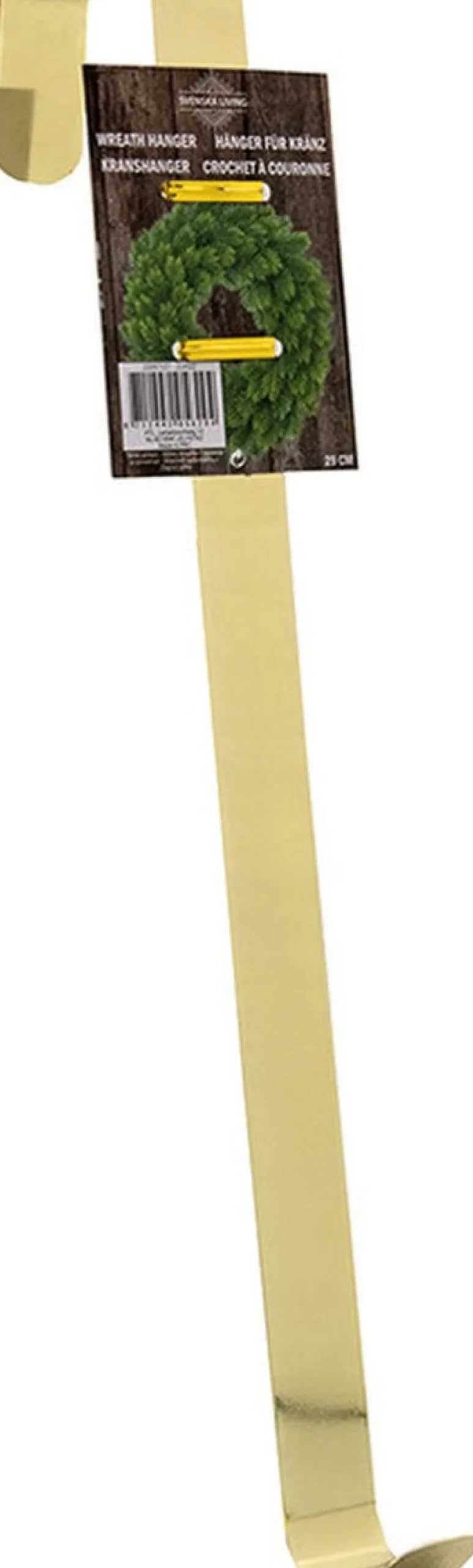 Merkloos 2X Stuks Kerstkrans Ophangen Messing Goud Hangers/Deurhangers 27 Cm - Haken/Beugels Om Kransen Op Te Hangen Best