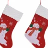 Merkloos 2X Stuks Kerstsokken Met Sneeuwpop Print 46 Cm - Kerstversiering Haard Sokken Sale
