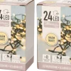 Anna's Collection Kerstlichtsnoeren^2X Stuks Kerstverlichting Met Timer 20 Warm Witte Lampjes Op Batterijen - Lichtsnoer Transparant Met 20 Leds