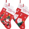 Merkloos 4X Stuks Rode Kerstsokken Van 25 X 40 Cm - Huis Decoratie Kerstversieringen/Kerst Artikelen Sale