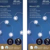 Lumineo Kerstlichtsnoeren^2X Stuks Sneeuwvlokken Lichtsnoeren Met Timer 40 Lampjes Wit Op Batterij - Sneeuwvlok Verlichting - Kerstlampjes/Kerstlichtjes