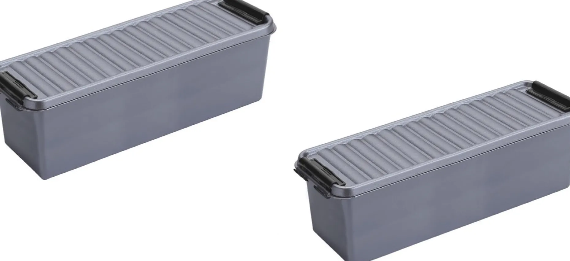 Merkloos Kerstspullen Opbergers^2X Stuks Sunware Q-Line Opbergboxen/Opbergdozen 1,3 Liter 20 X 15 X 14 Cm Kunststof - Praktische Opslagboxen