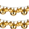 Arte r 2X Stuks Verlichte Kerst Guirlandes/Slingers Met 93 Led Kerstballen Goud - 180 Cm Cheap