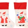 Merkloos 2X Stuks Witte Kerstsokken Met Sneeuwpoppen En Kerstmannen Print 48 Cm - Kerstversiering/Kerstdecoratie Sokken Best Sale