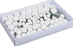 Othmara decorations 100X Te Glitter Mini Kerstballen Stekers Kunststof 2, 3 En 4 Cm - Kerststukje Maken Onderdelen Outlet