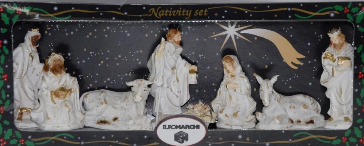 Merkloos 8X Witte Kerststal Beelden/Figuren 10 Cm In Doos 39 X 16 X 6,5 Cm Cheap