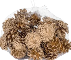 Cosyu0026Trendy 2X Zakjes Met 300 Gram Decoratie Dennenappels Goud 5 X 5 Cm - Kerststukje/Herfststukje Versiering - Dennenappeltjes Sale