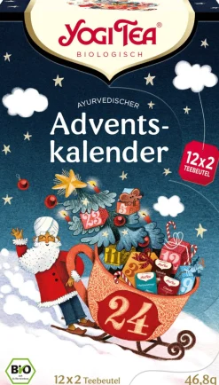 Yogi Tea Adventskalenders^ Adventskalender 2023, 24 Ayurvedische Theesoorten