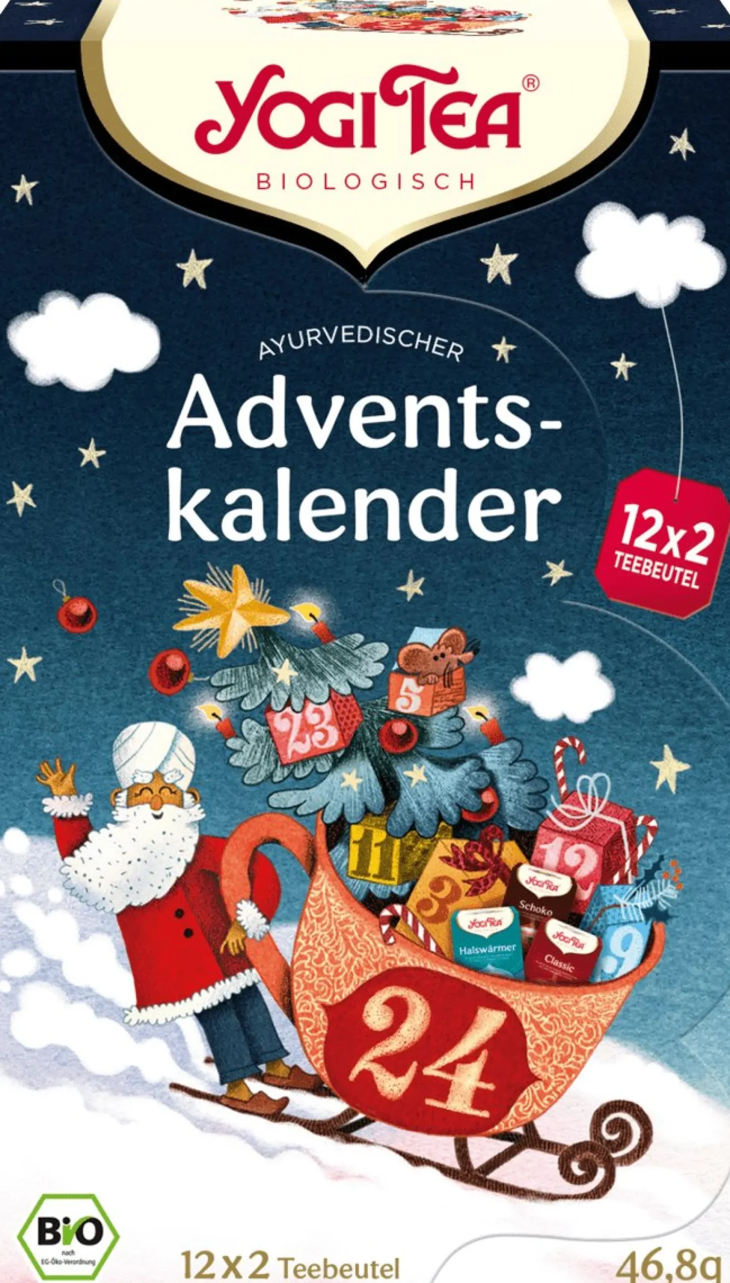 Yogi Tea Adventskalenders^ Adventskalender 2023, 24 Ayurvedische Theesoorten