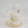 ZoeZo Design - Glazen Stolp Met Witte Hertjes - Rendieren - Sneeuw En Kerstballen - O 13 Cm - Hoogte 20 Cm Shop